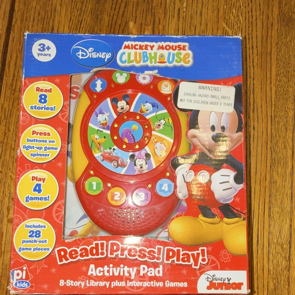 Disney Junior Mickey Mouse Clubhouse Read Press Play Activity Pad 8-Story Games